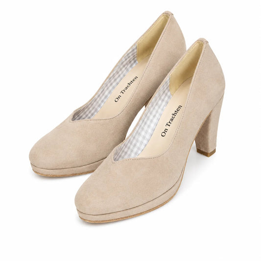Premium Women Oktoberfest Pumps Taupe