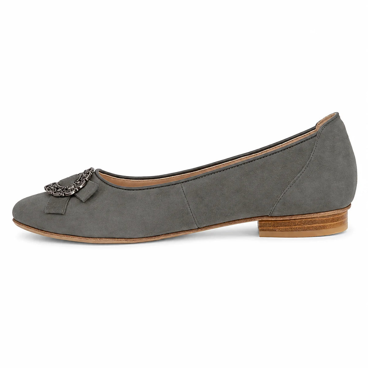 Premium Women Oktoberfest Ballerina Pumps Anthracite