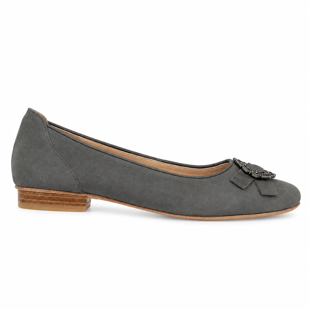 Premium Women Oktoberfest Ballerina Pumps Anthracite