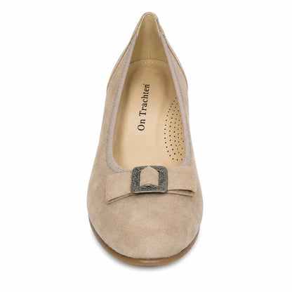 Premium Women Oktoberfest Ballerina Pumps Light Brown