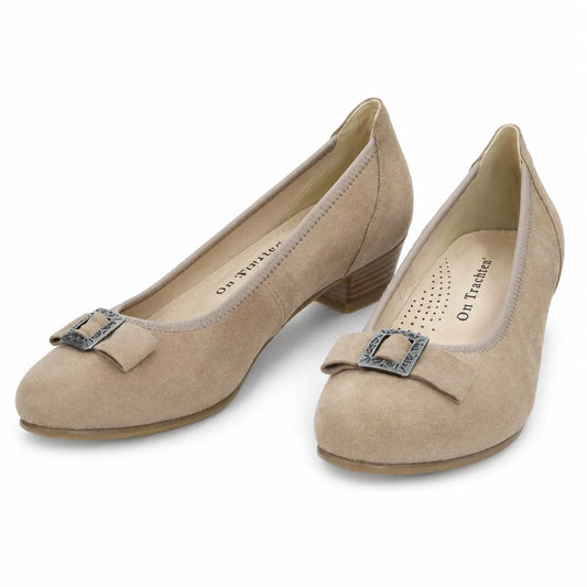 Premium Women Oktoberfest Ballerina Pumps Light Brown