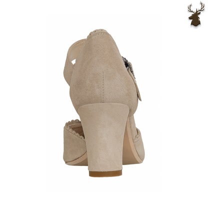 Premium Women Oktoberfest Strap D'orsay Shoes Taupe