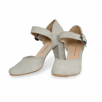 Premium Women Oktoberfest Strap D'orsay Shoes Grey