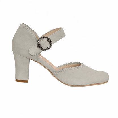 Premium Women Oktoberfest Strap D'orsay Shoes Grey