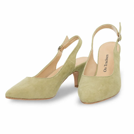 Premium Women Slingback Pumps Pastel Green