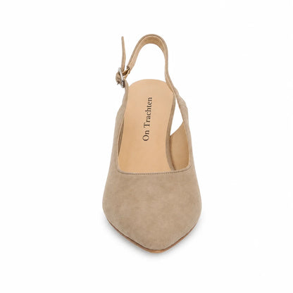 Premium Women Slingback Pumps Taupe