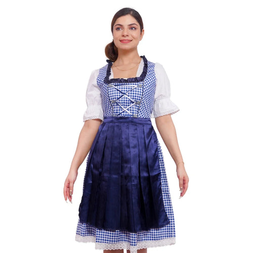 Blue Checks Dirndl Dress