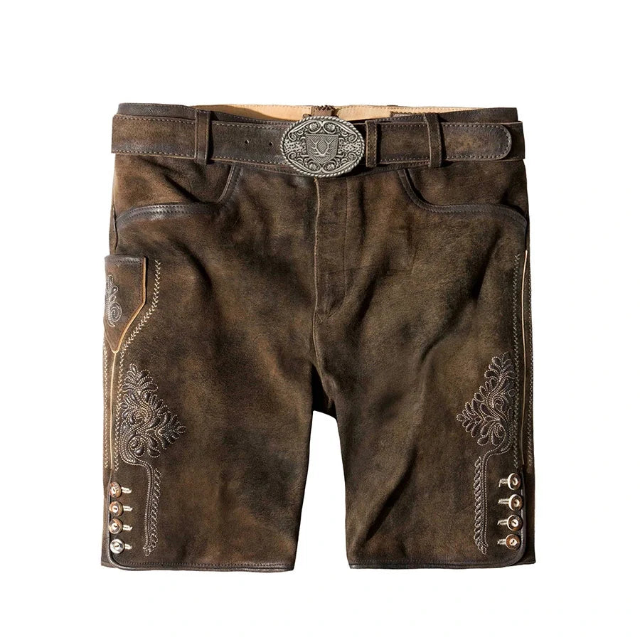 Front Picture or Dark Brown Lederhosen 