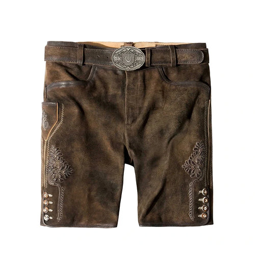 Front Picture or Dark Brown Lederhosen 