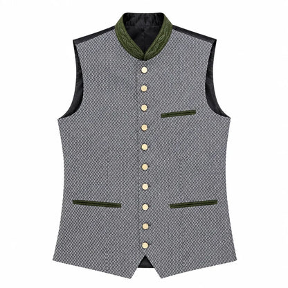 Trachten Vest Fancy Grey
