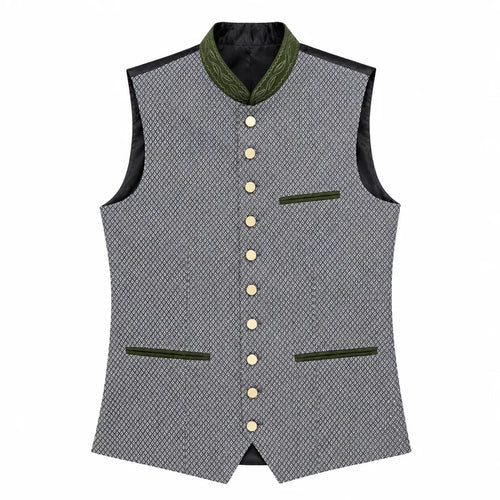 Trachten Vest Fancy Grey