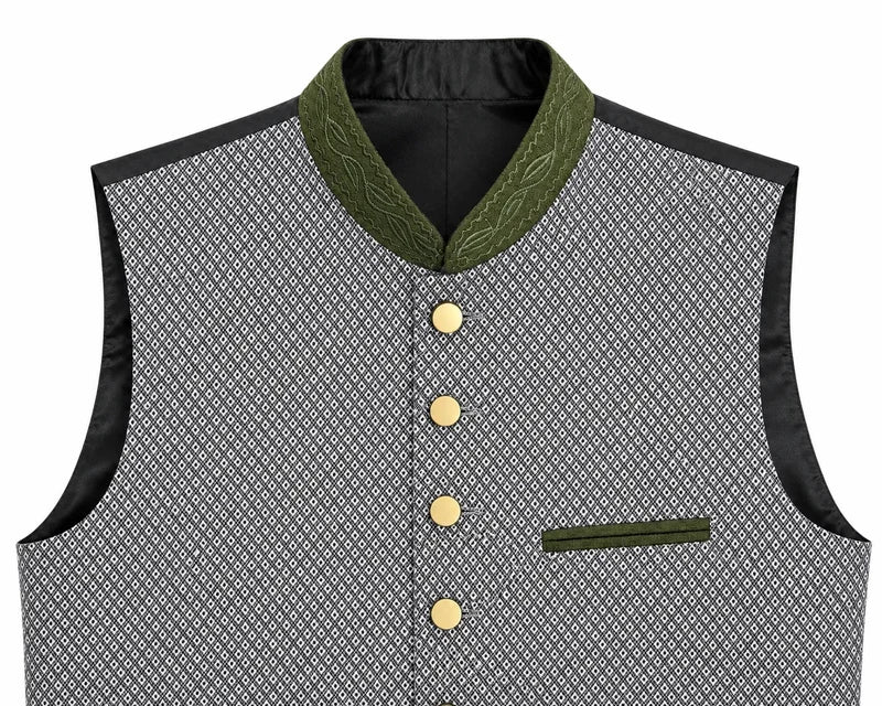 Trachten Vest Fancy Grey