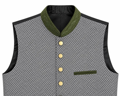 Trachten Vest Fancy Grey
