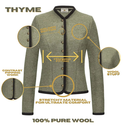 Bavarian Women Dirndl Jacket (Thyme)