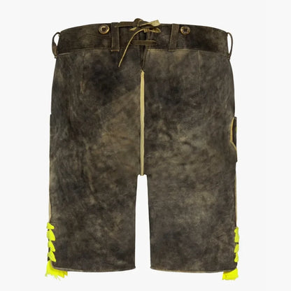 Kids Lederhosen Yellow Embroidery
